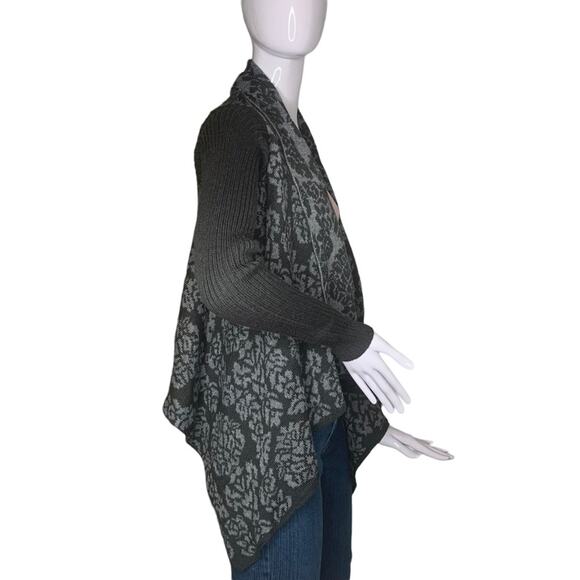 Silvia Novelli Noba Open Cardigan Size Small Fine Knit Floral Merino Woo… - Picture 5 of 12